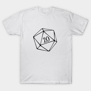 D20 Roleplaying Dice Dungeon Master RPG Black T-Shirt